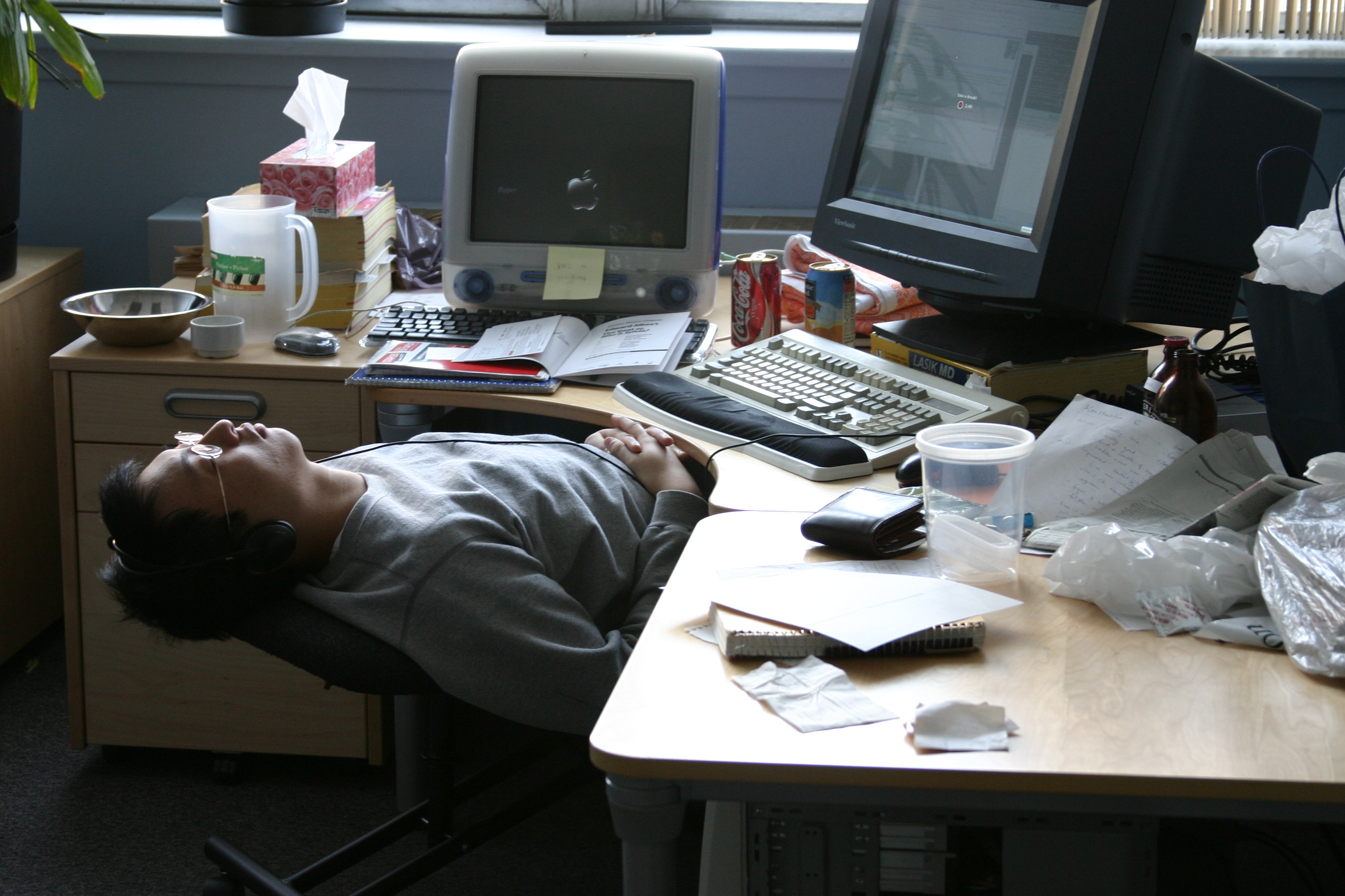sleepy office worker